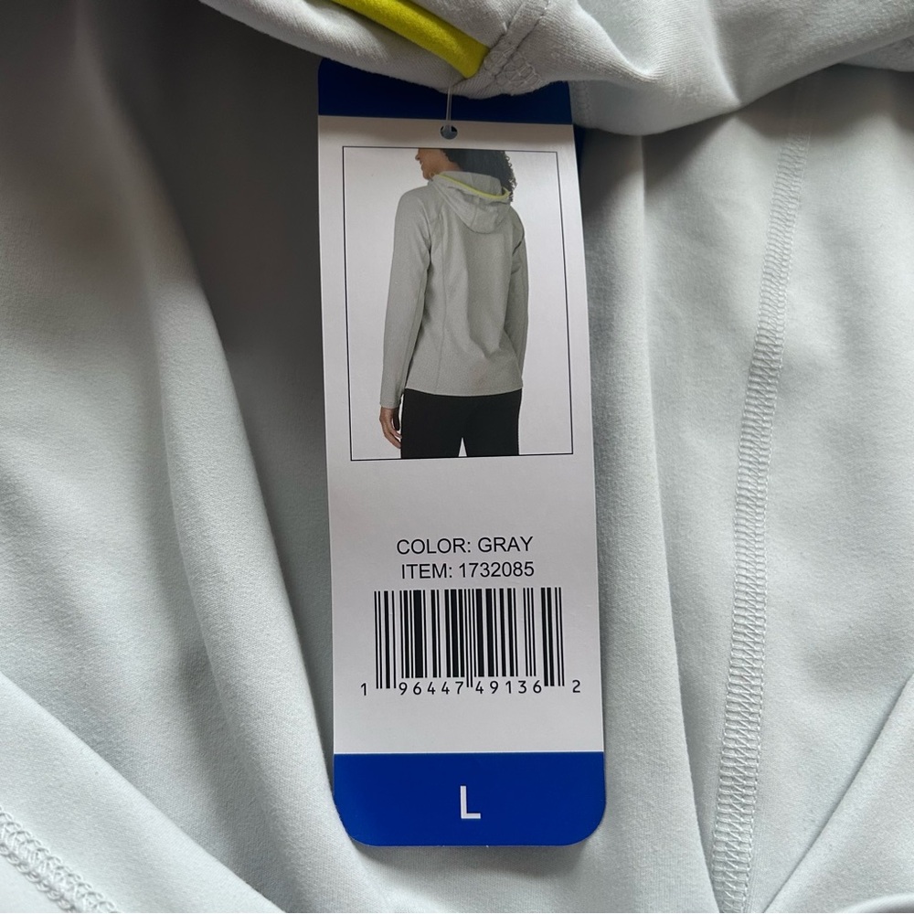 New With Tags FILA Ladies' Training Hoodie Funnel Neck Gray Size Large - Picture 11 of 12